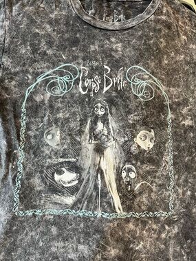 The Corpse Bride Graphic Tee - Acid Washed